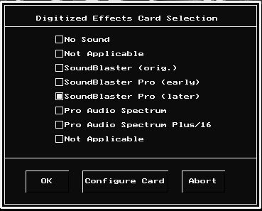 Game Effects card