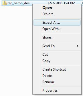 Extracting the zip file