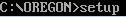 DOS setup command