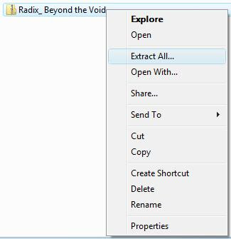 Extracting the Radix game file