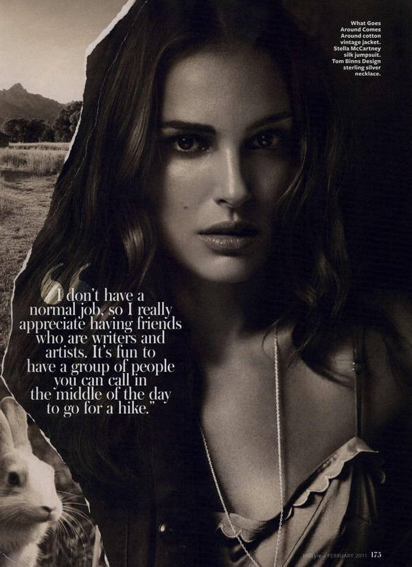 Natalie Portman is the star of the February 2011 issue of InStyle magazine. Natalie Portman is the star of the February 2011 issue of InStyle magazine.