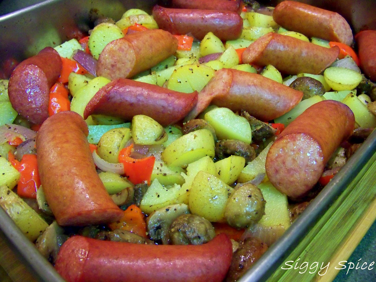 Siggy Spice Roasted Veggies and Sausage ONE POT LOVIN'