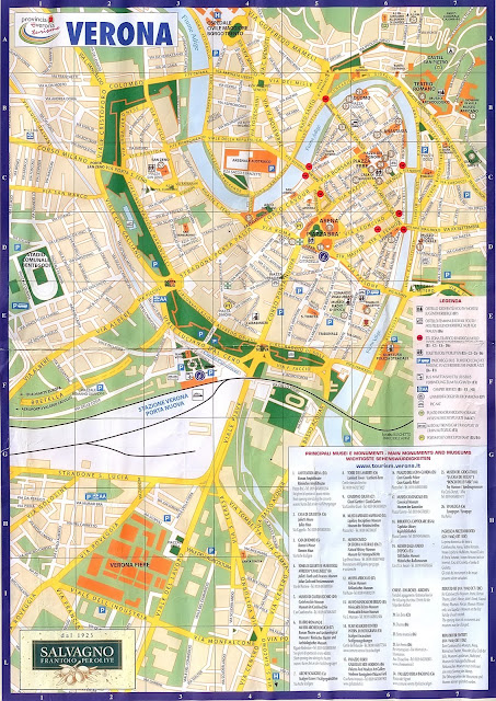 Туристическая карта Вероны