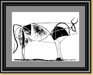 Picasso's bull lithograph 7
