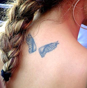 Pictures of Angel Wing Tattoos for Girls