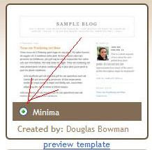 Blogger choose a template