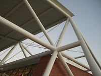 Roof support detail from below.