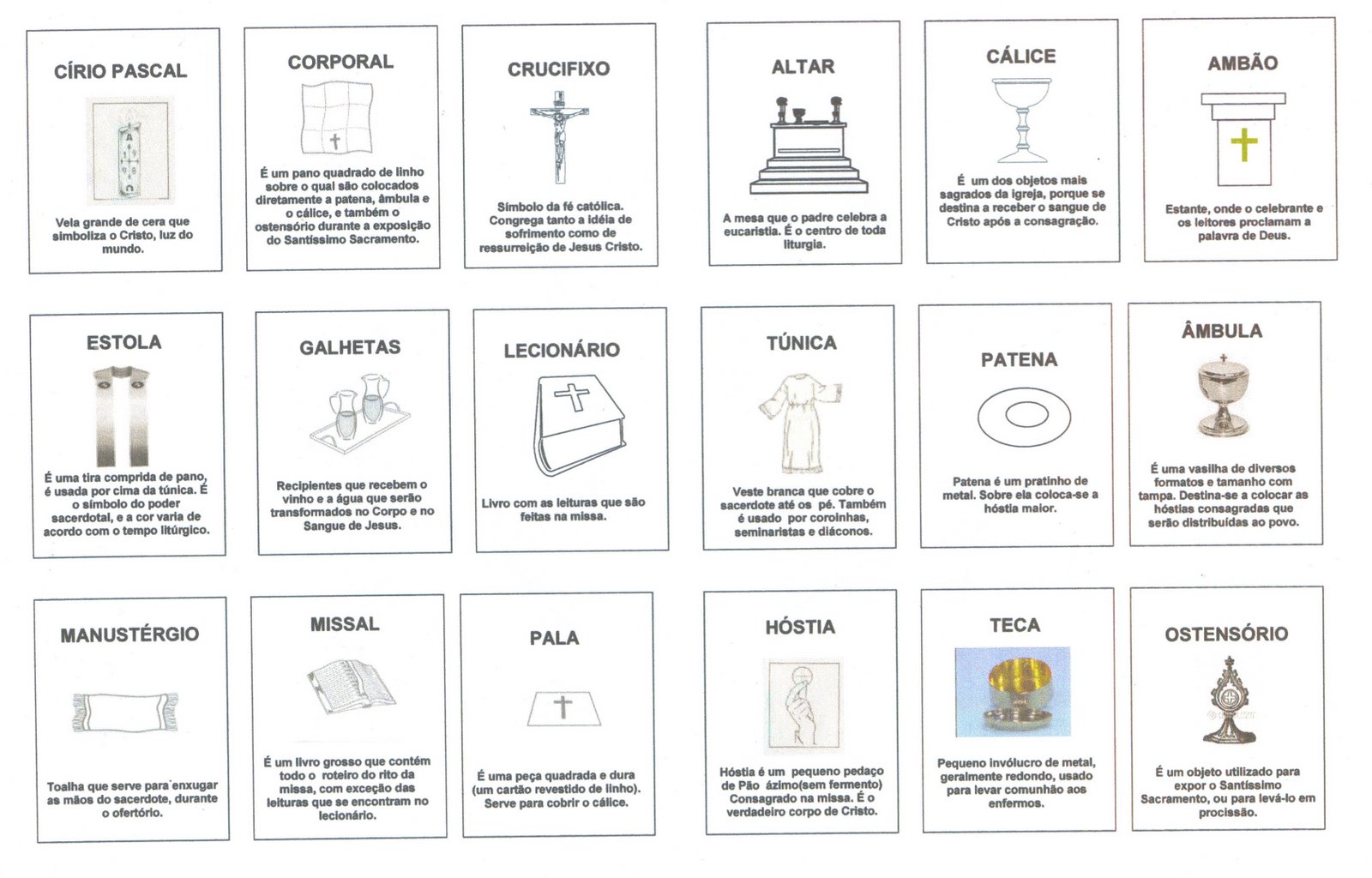 Objetos Liturgicos Con Nombre Y Su Significado