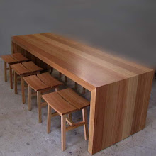 Timber Stools and Table