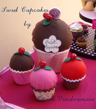 Sweet Cupcakes by Carol Vendramini no feltro!