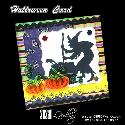 SUSAN QUILLING Halloween Quilling Card