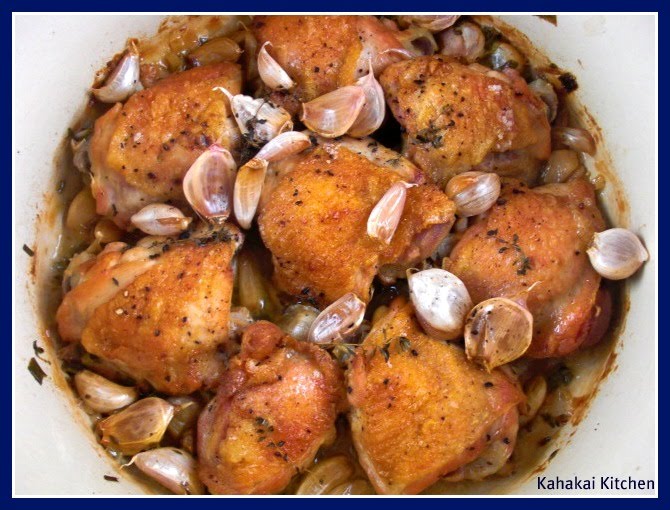 Kahakai Kitchen Nigella's Chicken with 40 Cloves of Garlic Comfort