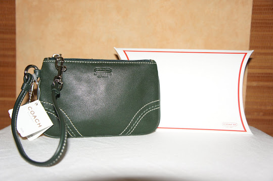 October Release Item 4 - Deep Green Coach Wristlet