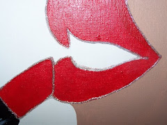 Red Lipstick Original POP art Painting