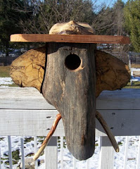 Unique Handcrafted Natural Tree Trunk Elephant Birdhouse