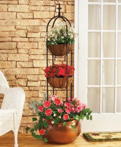 Black and Burnished Bronze Planter