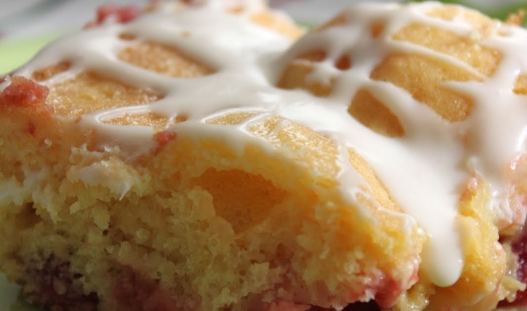 Baked Perfection Cherry Almond Coffee Cake with Cream Cheese Glaze