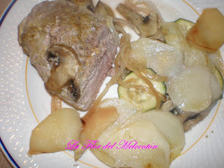 Papillote De Solomillo De Cerdo Con Fondo De Verduras
