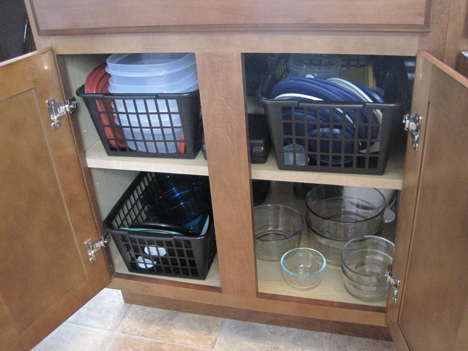 Kitchen cabinets cleaner Organizing Tupperware Cabinets