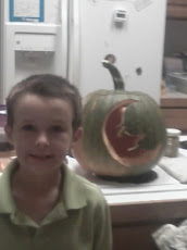 jaden with his moon pumpkin he did tonight.