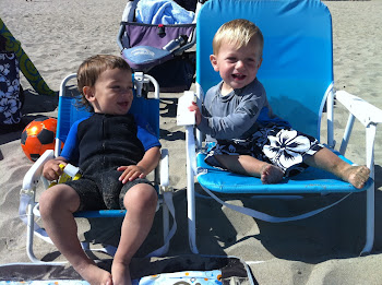 Eli (right) and his friend at the beach