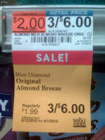 Sale price for almond milk