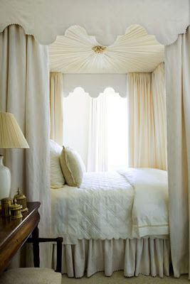 White Canopy Bed Curtains