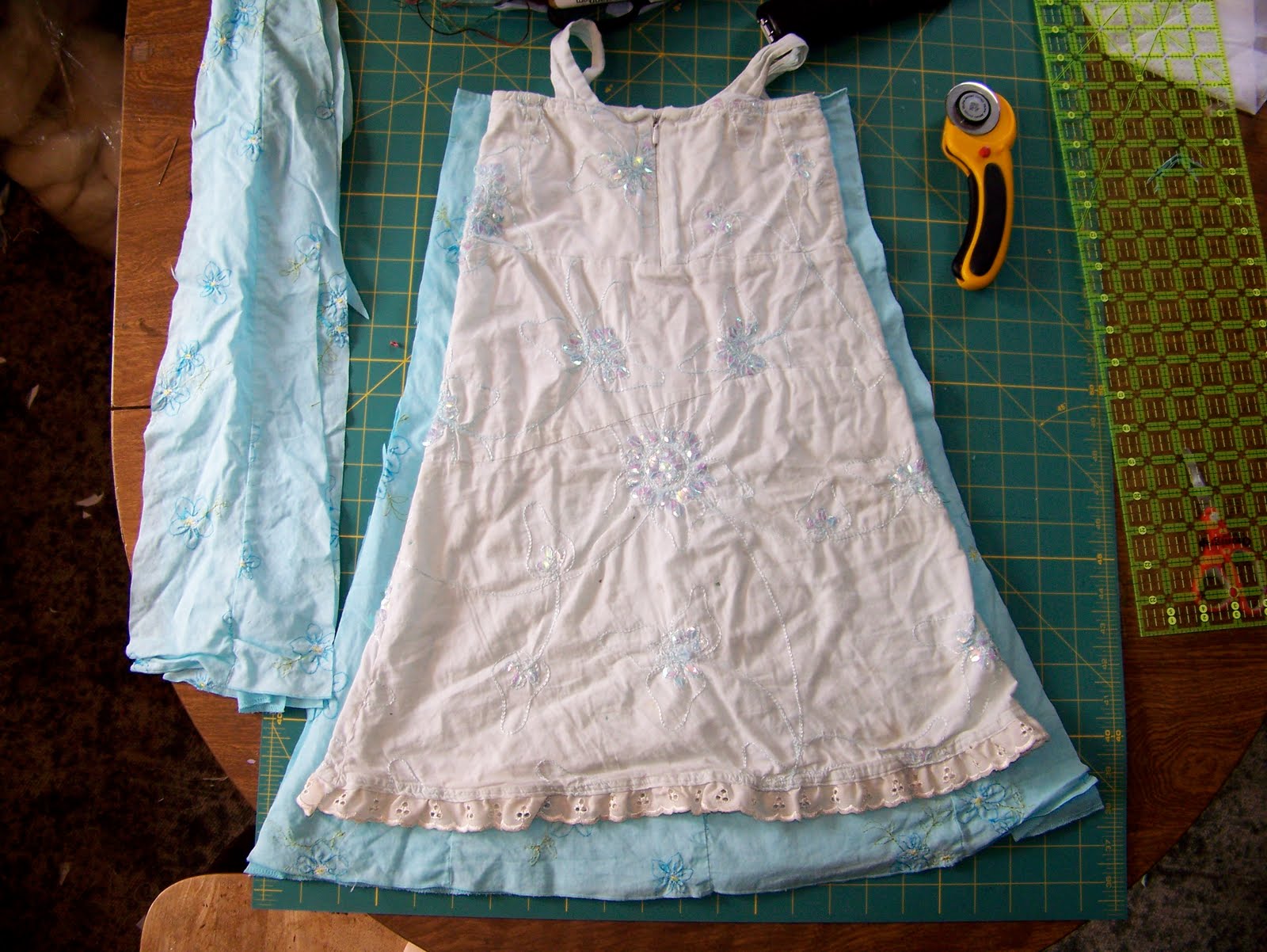 Many Skies Mama Tutorial Repurpose a women's skirt into a little