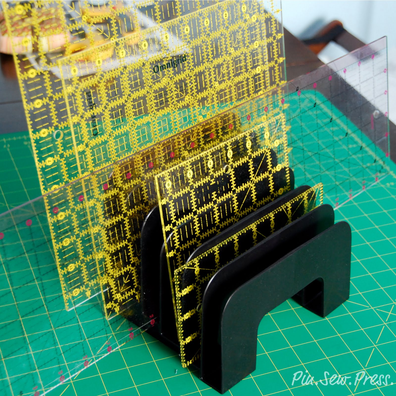 Pin. Sew. Press. Organize your rulers
