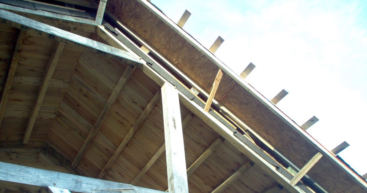 Cedar Ridge Farm Roof vertical and horizontal strapping