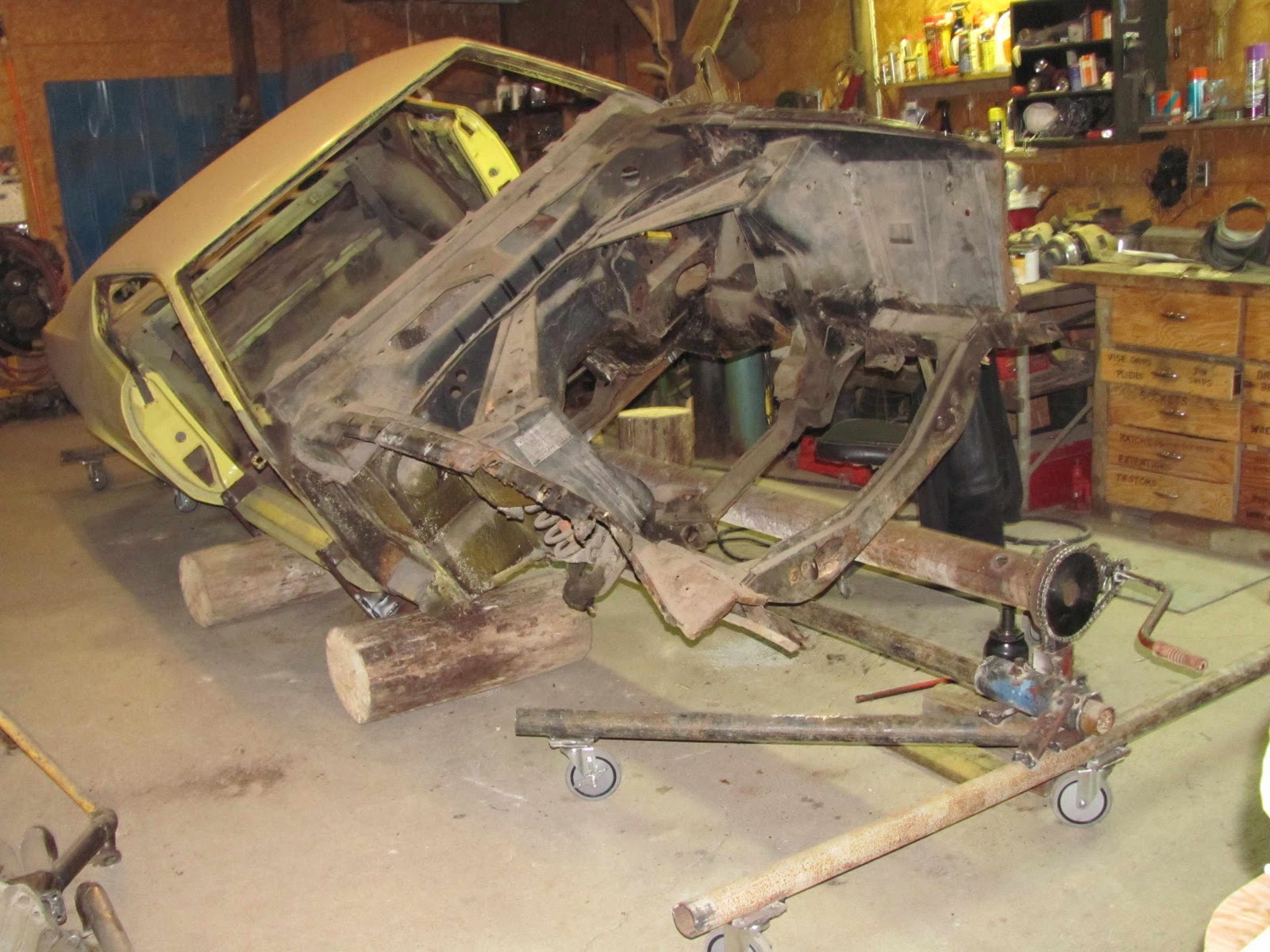 1971 Mustang Restoration Rotisserie Built