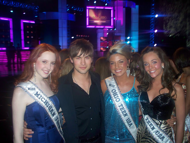 Before the Miss USA pageant with Chase Crawford from Gossip Girls