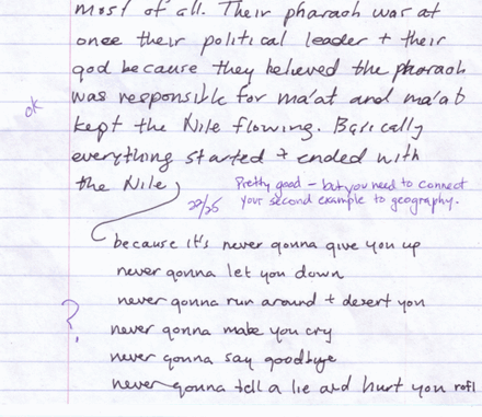Rick roll essay