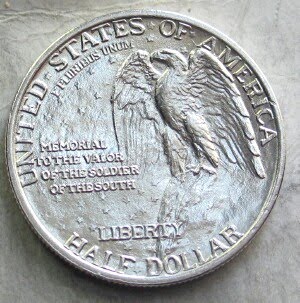 Reverse Side Of This Same 1925 Stone Mountain Commemorative Half Dollar