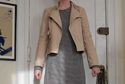 zara beige leather jacket