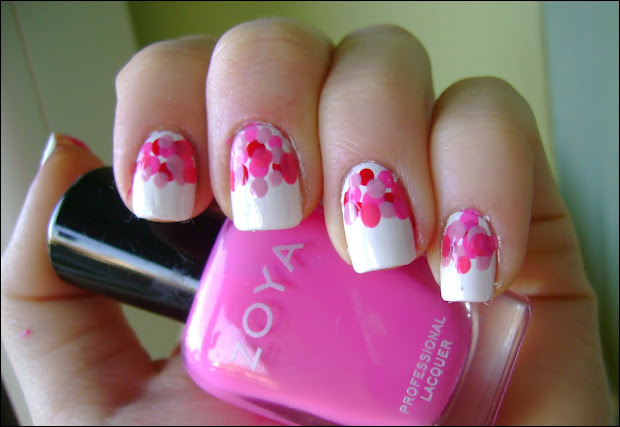 acrylic nail art design pink