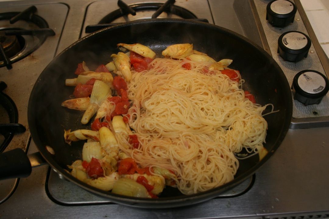 my little artichoke Capellini pasta