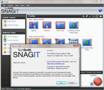 SnagIt 9.0.0 Screen Capture
