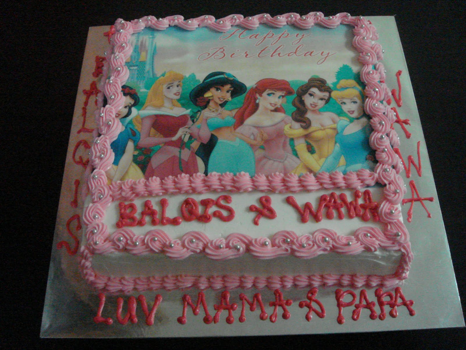 Nanie n Cakes Princess Wawa & Balqis Birthday Cake