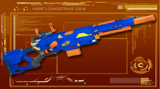 NERF N-Strike Longshot Longstrike Tactical Sniper Scope Sight Attachment Orange 