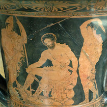 Odysseus consults Tiresias (380 BC)