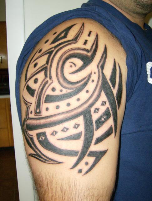 A tribal tattoo is quite an extreme tattoo; it is a black design that is