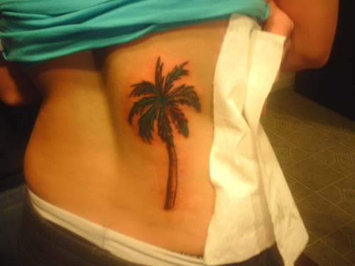 Palm Tree tattoo on back