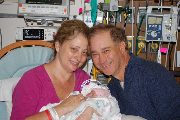 Denise and Alan hold Claire for the first time on Friday, 10/22.