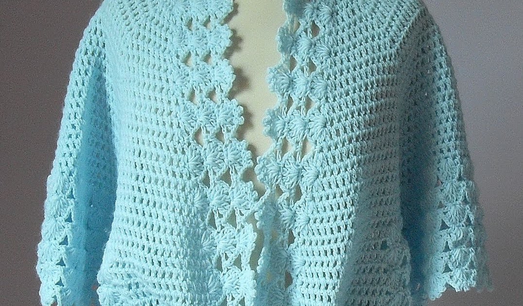 SILVIA66 Crocheted bed jacket or light cardigan