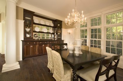 Built Cabinets on The High Wainscoting And The Built In China Cabinet That Is Made To