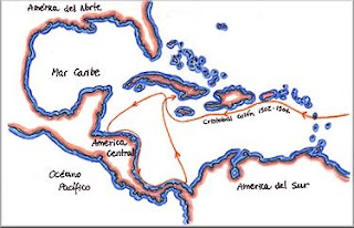LOS VIAJES DE CRISTÓBAL COLÓN: MAPA DEL CUARTO VIAJE DE COLON LOS VIAJES DE CRISTÓBAL COLÓN: MAPA DEL CUARTO VIAJE DE COLON