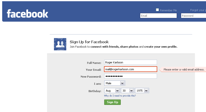 Is my email address visible on facebook
