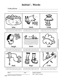 Speech Therapy with Miss Nicole: L initial words