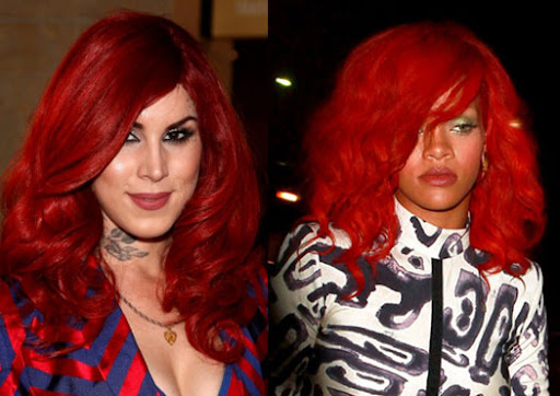  Kat Von D and Rihanna sporting fieryred locks 